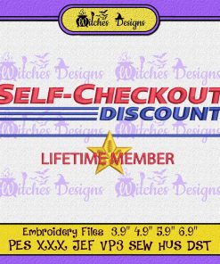 Self Checkout Discount Lifetime Member Embroidery