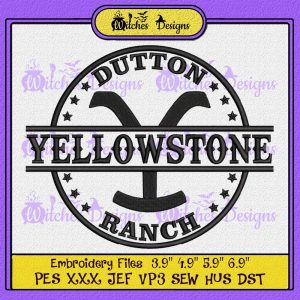 Yellowstone Dutton Ranch Logo Embroidery, Yellowstone Movies Embroidery ...