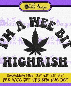 Weed Marijuana Funny Embroidery