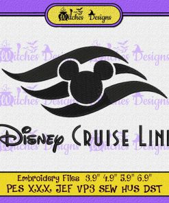 Disney Cruise Line Black Embroidery