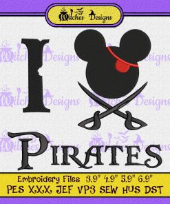 Disney I Love Pirates Embroidery