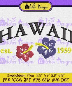 Vintage Hawaii Established 1959 Embroidery