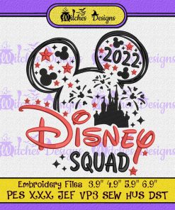 Disney Squad 2022 Embroidery Design