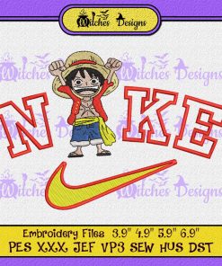 Monkey D. Luffy And Logo Nike Embroidery