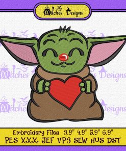 Baby Yoda Red Nose Day Embroidery