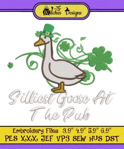 Goose St. Patrick's Day Embroidery