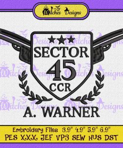 Sector 45 CCR Aaron Warner Embroidery