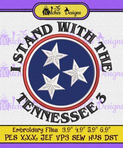 I Stand With The Tennessee Three Embroidery