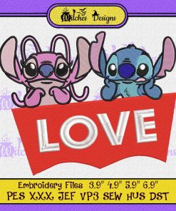 Love Stitch Angel Disney Embroidery