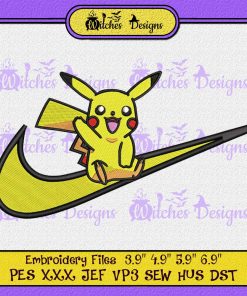 Nike Pikachu Pokemon Embroidery