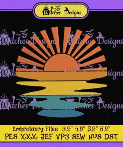 Retro-Sunset-Rays-Wavy-Embroidery-File