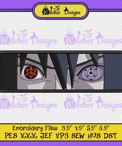 Naruto Sasuke Eyes Machine Embroidery