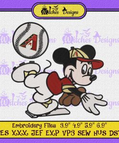 Mickey Mouse Arizona Diamondbacks Embroidery