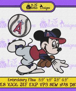 Mickey Mouse Los Angeles Angels Embroidery