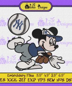 Mickey Mouse New York Yankees Embroidery