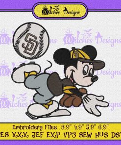 Mickey Mouse San Diego Padres Embroidery