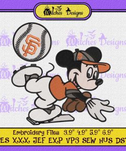 Mickey Mouse San Francisco Giants Embroidery