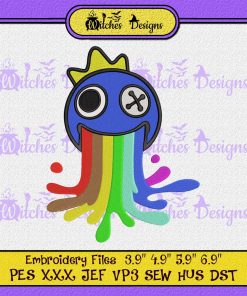 Blue-Rainbow-Friends-Embroidery-File