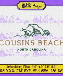 Cousins Beach North Carolina Embroidery