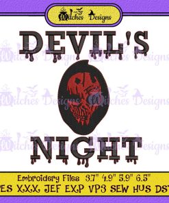 Devils Night Trending Embroidery