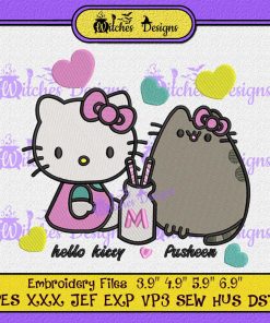 Hello Kitty x Pusheen Embroidery