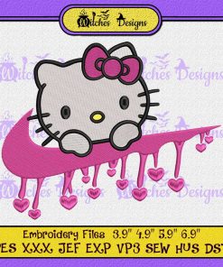 Hello Kitty Nike Logo Embroidery