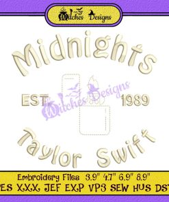 Taylor Swift Midnights Album Embroidery