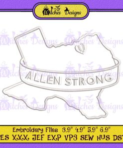 Texas Love Allen Strong Embroidery