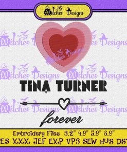 Tina Turner Heart Forever Embroidery