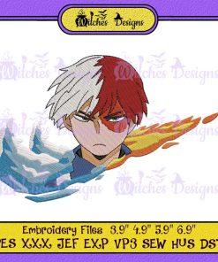 Todoroki Shouto Nike Inspired Embroidery