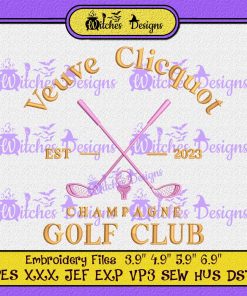 Clicquot Club Golfing Embroidery