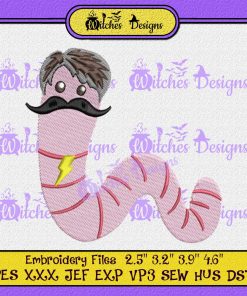 Worm With A Mustache James Tom Ariana Embroidery