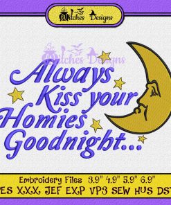 Always Kiss Goodnight Embroidery