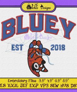 Bluey Spider Man Embroidery