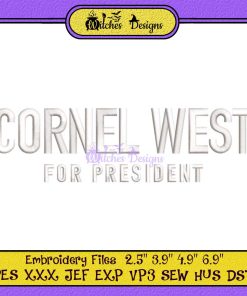 Cornel West 2024 Embroidery