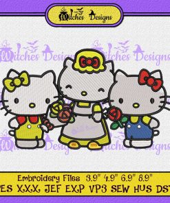 Hello Kitty Family Embroidery