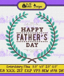 Happy Fathers Day Embroidery