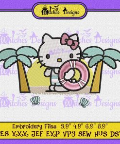 Summer Hello Kitty Embroidery