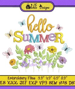 Hello Summer Peaceful Embroidery