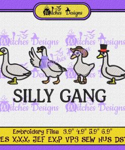Goose Silly Gang Funny Embroidery