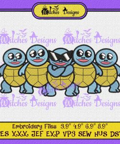 Pokemon Squirtle Squad Embroidery