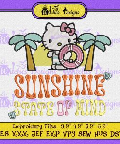 Sunshine Summer Hello Kitty Embroidery