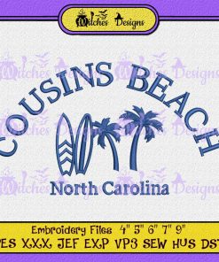 Cousins Beach North Carolina Embroidery