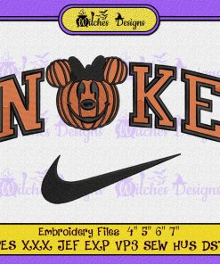 Nike Halloween Minnie Pumpkin Embroidery