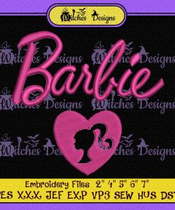 Barbie Style Heart Embroidery