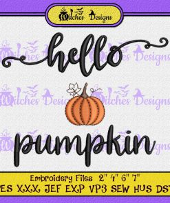 Hello Pumpkin Embroidery