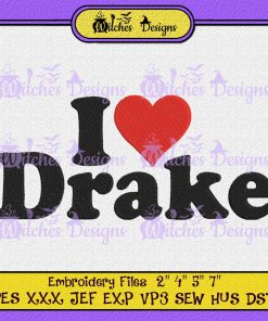 Heart Love Drake Embroidery
