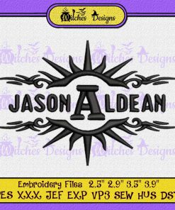 Jason Aldean Music Embroidery