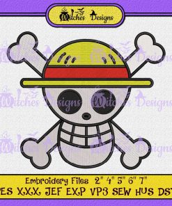 One Piece Luffy Skull Embroidery