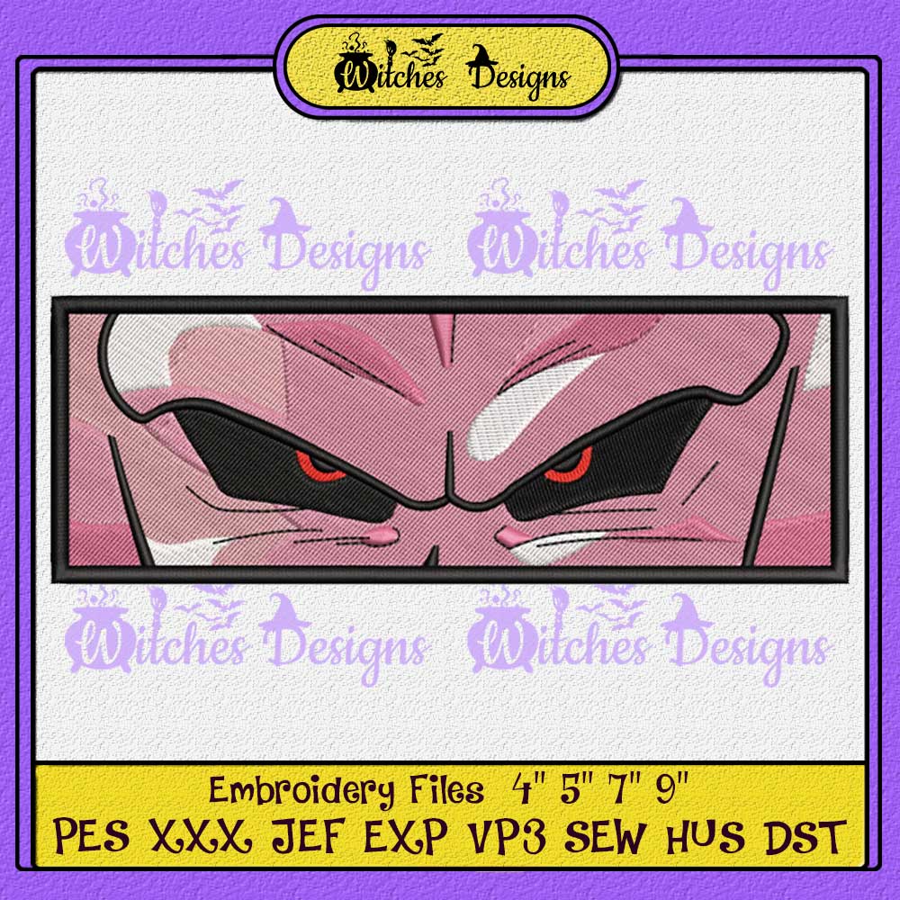 Anime Embroidery Pattern Majin Kid Buu Posed - A.G.E Store